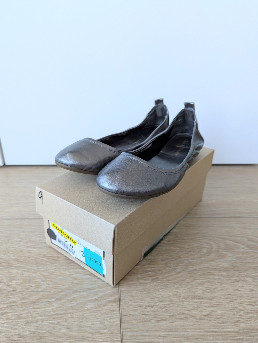 Cole Haan Air Jenni Ballet Flats – Dark Silver Metallic, Women's 7